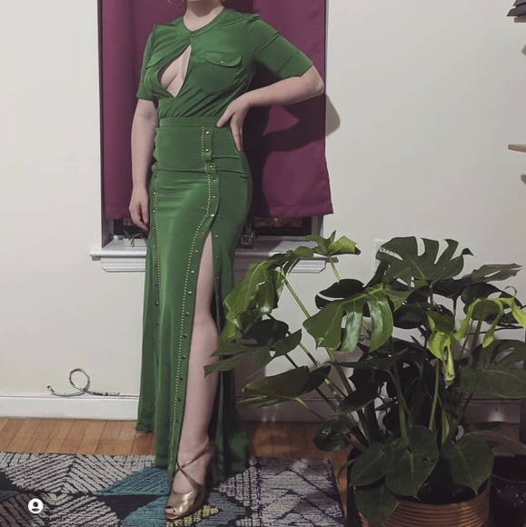 Jo No Fui Button Accent Shirt Sleeve Maxi Dress - Picture 1 of 11